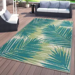 World Rug Gallery Floral Tropical Reversible Plastic Outdoor Rugs