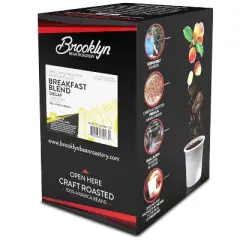 Brooklyn Beans Breakfast Blend Decaf Coffee Pods,Compatible 2.0 Keurig,40 Count