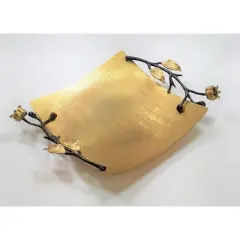 Jiallo Eleanor square tray - Satin Gold