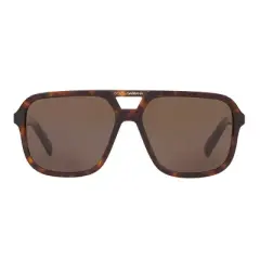 Dolce & Gabbana DG 4354 502/73 Unisex Square Polarized Sunglasses Havana 61mm