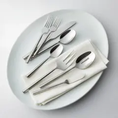 45pc Izon Flatware Set Silver - Threshold&trade;: Modern Stainless Steel Silverware, Service for 8, Dishwasher-Safe