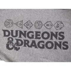 Dungeons & Dragons Logo and Dice Graphic Mens Heather Grey Sleep Pajama Pants