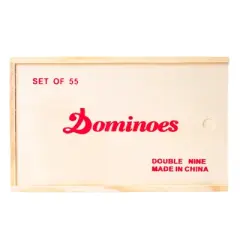 Premium Set of 55 Double Nine Dominoes w/ Wood Case