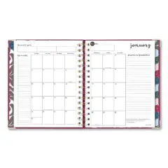 Harmony Daily Hardcover Planner, 8.75 x 7, Berry Cover, 12-Month (Jan to Dec): 2026