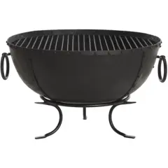 Brazil Outdoor Fire Pit - PIT1004 - Black - Safavieh