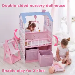 Olivia's Little World Childrens Wooden Doll Changing Station Dollhouse TD-11460W