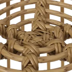 3pc Caryl Outdoor Wicker Chat Set with Cushions: High Back, Iron Frame - Christopher Knight Home