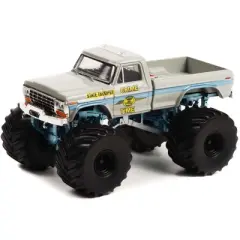1979 Ford F-250 Monster Truck Gray w/Blue Stripes "Crime Time State Trooper" 1/64 Diecast Model Car by Greenlight