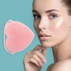 Unique Bargains Silicone Facial Cleansing Brush with Suction Cup 3.35"x2.95"x0.51" 1 Pc