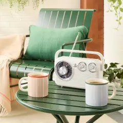 Retro Portable AM/FM Bluetooth Radio Cream - Hearth & Hand&trade; with Magnolia