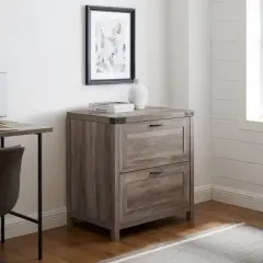 Rustic Farmhouse 2 Drawer File Cabinet - Saracina Home