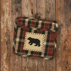 Park Designs Concord Black Bear Pocket Potholder Set of 2