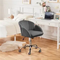 Yaheetech Modern Swivel Rolling Desk Chair with Armrests for Home Office