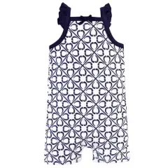 Touched by Nature Baby Girl Organic Cotton Rompers 3pk, Lemon Tree