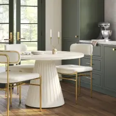 Orion Luxe Dining Chair with Brass Legs Gray Velvet - Threshold&trade;