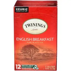 Twinings English Breakfast K-Cup Black Tea - Case of 6 - 12 pods