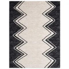 5'2" x 7'2" New York Patio Sofia Leon Indoor/Outdoor Rug Black/Ivory - Nicole Miller