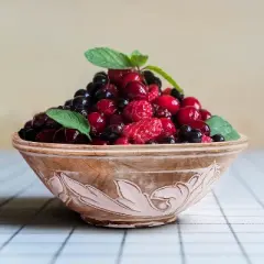 Mela Artisans Baspa Valley Bowl Large in Antique White 12x12x4.5"