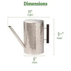 Gardener's Supply Company Stainless Steel Watering Can | Stylish and Modern Design with Easy Grip Wooden Handle & Long Spout to Prevent Spillage |