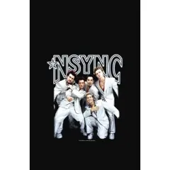 Junior's NSYNC Iconic White Suits Racerback Tank Top