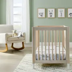 Fitted Jersey Crib Sheet 2pk - Cloud Island&trade; Two by Two Animals and Solid Gray