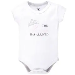 Little Treasure Baby Girl Cotton Bodysuit, Pant and Shoe 3pc Set, Princess