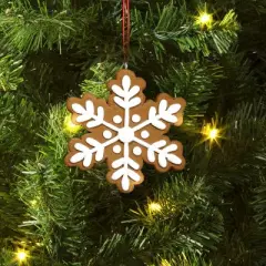 4.25" Christmas Clay Dough Gingerbread Snowflake Ornament - Wondershop&trade;