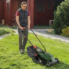 Costway Electric Corded Lawn Mower 10-AMP 13-Inch Walk-Behind Lawnmower with Collection Box