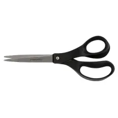 Fiskars 8" Performance Straight Fashion Scissors Black: Stainless Steel, School & Office, Lifetime Warranty