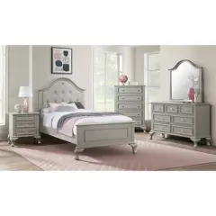 Full 5pc Jenna Panel Bedroom Set Gray - Picket House Furnishings