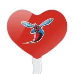 Delaware State University Secondary Heart Love Cupcake Picks Toppers Decoration Set of 6