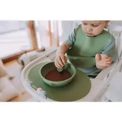 Upward Baby Bib Spoon Bowl Placemat 6-12 Months 8Pc Set Multi