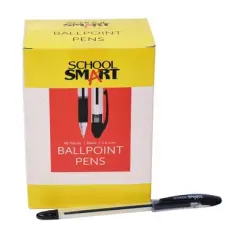 School Smart Black Ballpoint Pen, Pack of 48