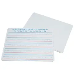 Pacon&reg; Handwriting Whiteboard, 2-Sided, Ruled/Plain, 1" x 1/2" x 1/2" Ruled, 9" x 12", 10 Boards