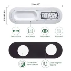 Unique Bargains Kitchen Hotel Indicator Clean Dirty Sign Oval Dishwasher Magnet