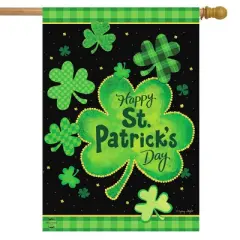 Briarwood Lane St. Patrick's Day Shamrock House Flag Patterned Cl