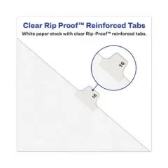 Avery Avery-Style Preprinted Legal Bottom Tab Dividers, 26-Tab, Exhibit V, 11 x 8.5, White, 25/Pack