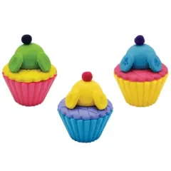 Cupcake Surprise Sharpener & Eraser (6 Pack) - Adorable Bunny Design