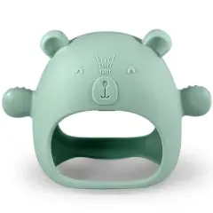 Lulyboo Silicone Easy Grip Teether Bear - Sage