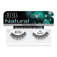 Ardell Fashion Natural Lashes 103 Black #65084 (PACK OF 3) - Bold, Voluminous Lashes