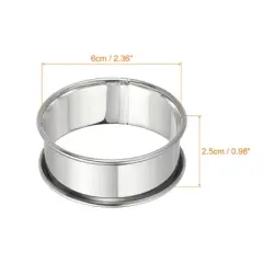 Unique Bargains Stainless Steel Double Rolled Nonstick Durable Cake Rings