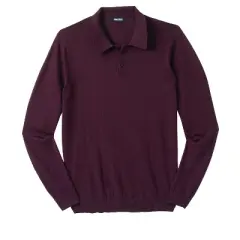 KingSize Men's Big & Tall Lightweight Polo Sweater