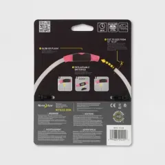 Nite Ize Howl LED Safety Necklace Adjustable Dog Collar - Pink