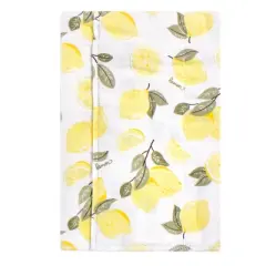 Hudson Baby Infant Girl Cotton Flannel Burp Cloths 4pk, Lemons, One Size