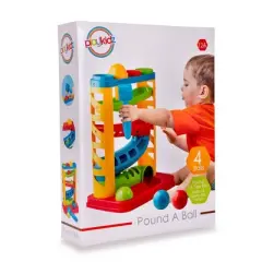 Playkidiz Pound A Ball Toys for Toddler, 4 Balls and Plastic Hammer