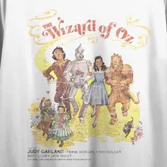 The Wizard of Oz Vintage-Inspired Character Art Women's White Crop Tee