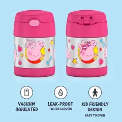 THERMOS FUNTAINER 10 Ounce,  Stainless Steel Vacuum Insulated Kids Food Jar with Spoon Peppa Pig