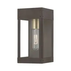 Livex Lighting Barrett 1 - Light Wall Light in  Bronze/Antique Brass