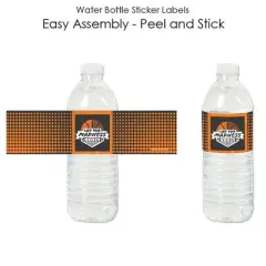 Big Dot of Happiness Basketball - Let the Madness Begin - College Basketball Party Water Bottle Sticker Labels - Set of 20