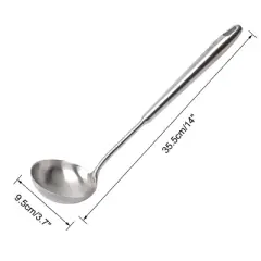Unique Bargains Restaurant Kitchen Cooking Utensil Soup Ladle 14 Inch Silver Tone 1 Pc